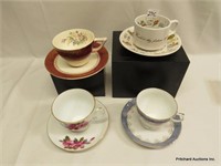 4 China Cups & Saucers