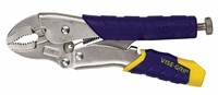 Fast Release Locking Plier: Curved  7 in Overall L