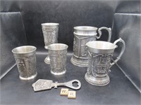 SELECTION OF PEWTER PIECES