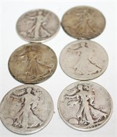 $3.00 Face Silver Standing Liberty Half Dollars