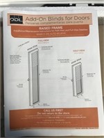 2 MOLDED WINDOW PANELS W/ BLINDS INSIDE