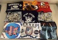 W - LOT OF 9 GRAPHIC TEES SIZE XXL (Q53)