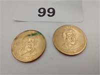 (2) 2008 P Andrew Jackson Dollar Coins