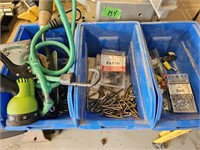 Group of hardware bins not included