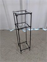 Wrought Iron Stand w/ Glass Vase