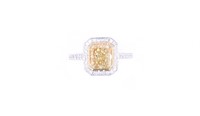 RARE Fancy Yellow Diamond 2.02ct 18k Gold Ring