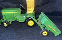 John Deere lawn tractor and wagon