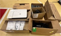 Assorted Boxes of Electronics, Cables & Scanner