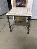 21 Inch Square Tile Top End Table