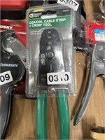 COMM. ELECTRIC CABLE STRIP & CLAMP TOOL RETAIL $20