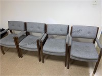 4 matching clothes office chairs