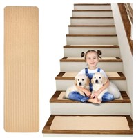 APQ Beige Carpet Stair Treads for Wooden Steps
