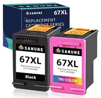 SANUNE 67XL Ink Cartridge Remanufactured for HP