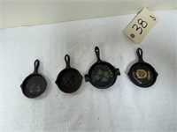 4 pcs-Decorative Mini Cast Iron Skillets