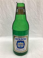 Molson Beer & Ale Plastic Adv. Bottle, Chip on