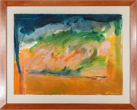 Susan Gottleib watercolor "Tuscon Landscape" 31"