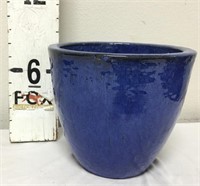 Blue Glazed 8” Planter