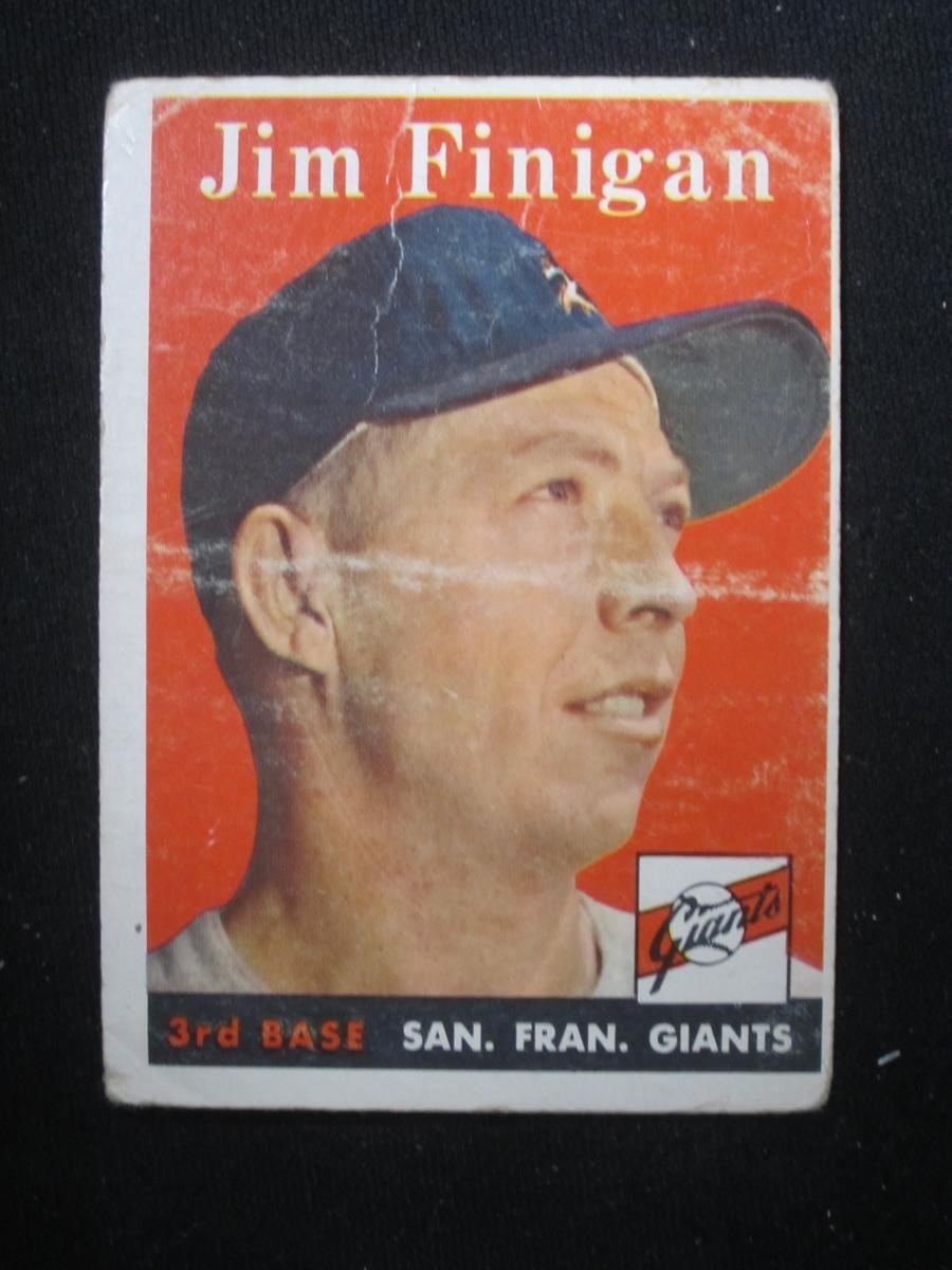 1958 TOPPS #136 JIM FINIGAN GIANTS VINTAGE