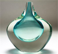 Murano Sommerso Mid-Century Art Glass Bud Vase