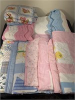 Quilted and Crocheted Baby Blankets