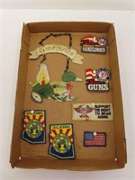 Gone Hunting Sign and Misc Patches