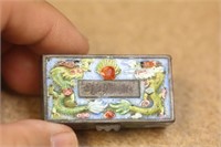 Small Enamel Dragon Chinese Trinket Box