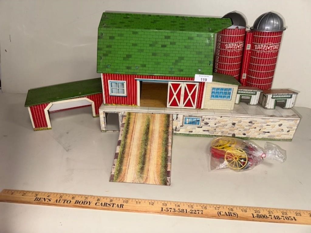 RARE 1959 Marx Happi Time Farm & Barn set