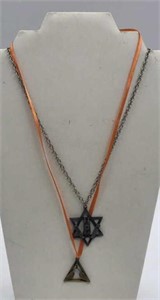 2 Necklaces: Star Of David Pendant Necklace &