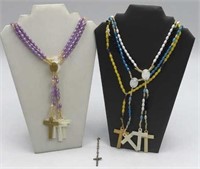 Vintage Assorted Plastic Rosaries Lot