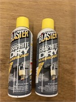 2 cans Blaster dry graphite lubricant