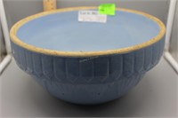 USA pottery mixing bowl in blue