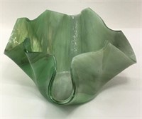 Art Glass Handkerchief Bowl