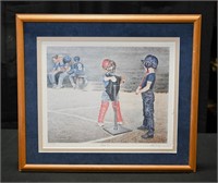JOHN NEWBY LIMITED # LITHO Baseball Art Print