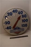 18" Metal "Briggs and Stratton" thermometer
