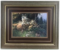 Larry Fanning Wolves Textured Print
