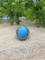 Turquoise Gemstone Sterling Silver Ring
