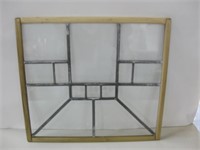 18"x 21" Framed Leaded Glass Window Shown
