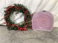 Christmas Wreath & wreath holder