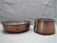 Pair of Vintage Copper Tinted Containers