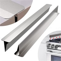 Kitchen Stove Gap Cover (2 Pack), 20, Silver