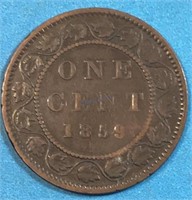1859 Large Cent Canada