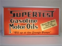 SUPERTEST GASOLINE MOTOR OILS  LIGHT-UP SIGN -