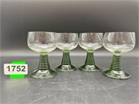 Vintage Luminarc French Roemer Wine Glasses