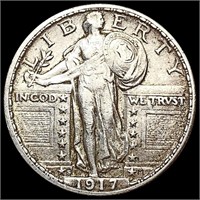 1817-S T2 Standing Liberty Quarter LIGHTLY