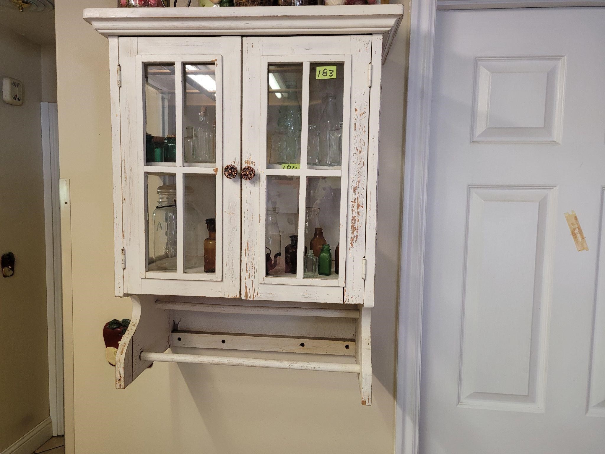 Farm Style Wall Cabinet. Contents not included