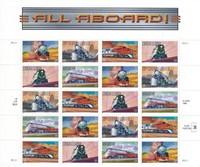 All Aboard! 20th Century American Trains Stamp Set