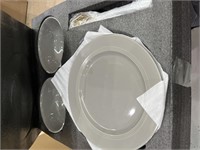 jmimi porcelain kitchen 24-piece dinnerware set, s