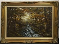 Artist Signed Oil On Canvas Landscape