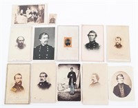 CIVIL WAR UNION & CSA GENERAL & SOLDIER CDV CARDS