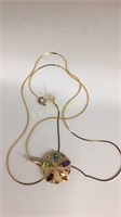 14KT Gold & Multi-Colored Gemstone Necklace